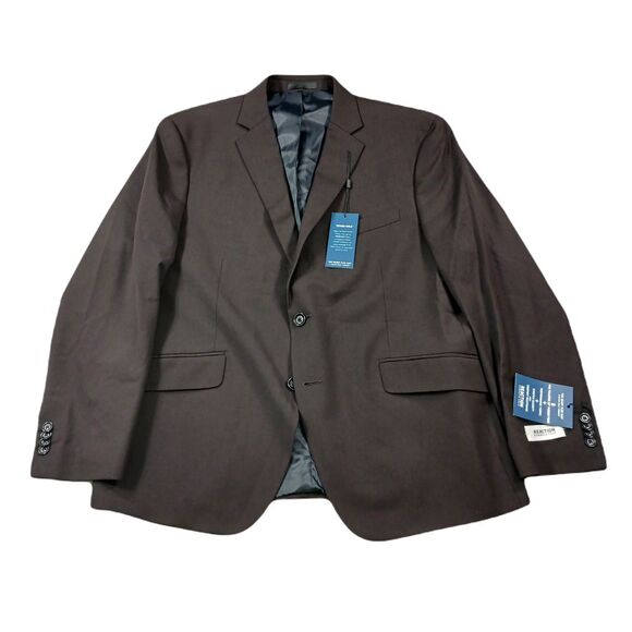 Kenneth Cole Slim-Fit Suit Jacket‎ Mens 44S 44 Navy Red Ready Flex Stretch $395